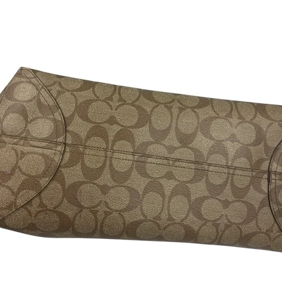 Coach & Keith Haring Monogram Brown Tan Tote Bag with Yellow Barking Dog - Picture 8 of 13